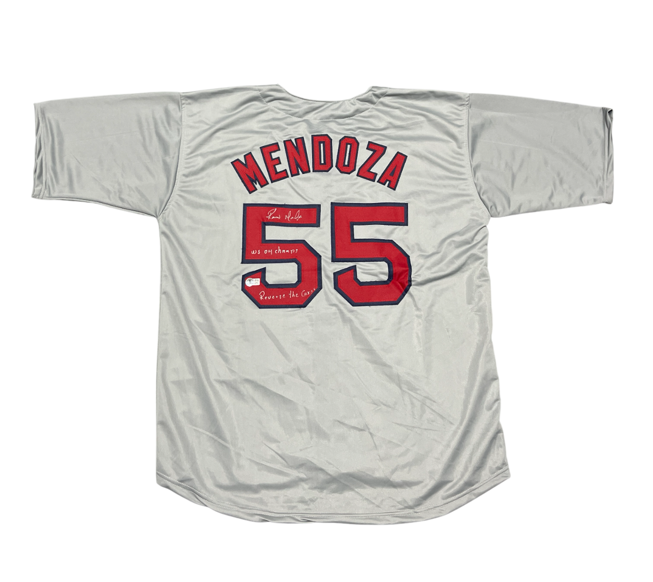 Ramiro Mendoza Signed Custom Jersey w/ 2 WS Ins Beckett Witness Authenticated-Powers Sports Memorabilia
