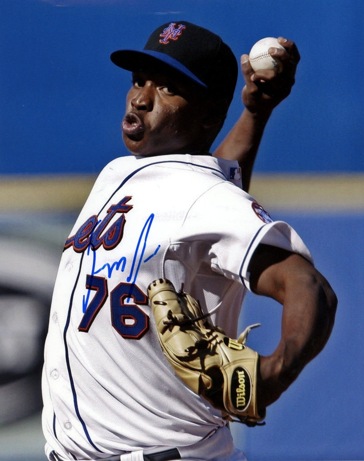 Jenrry Mejia Signed Autographed New York Mets 8x10 Photo LSCM COA #5-Powers Sports Memorabilia