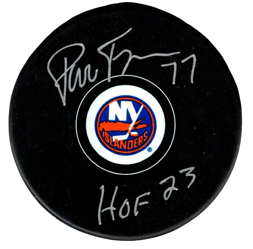 Pierre Turgeon Signed New York Islanders Puck w/ HOF 23 JSA COA-Powers Sports Memorabilia