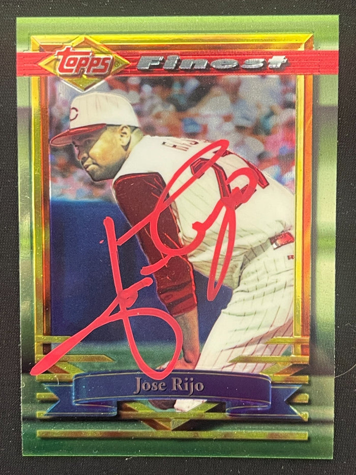 Jose Rijo Signed 1994 Topps Finest Baseball #308 LSCM Authenticated Cincinnati Reds-Powers Sports Memorabilia