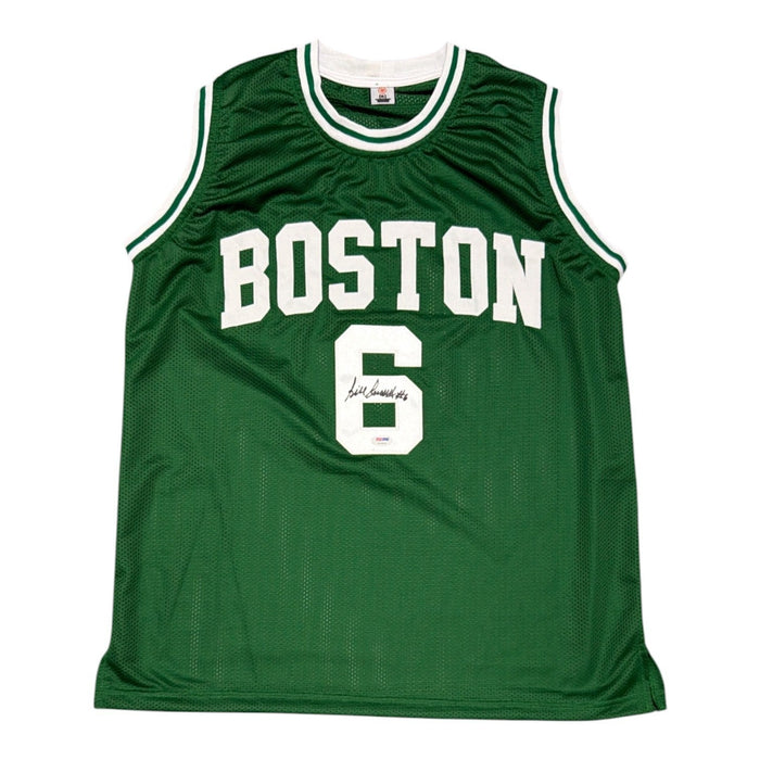 Bill Russell Signed Custom Jersey w/ #6 Insc PSA Authenticated-Powers Sports Memorabilia