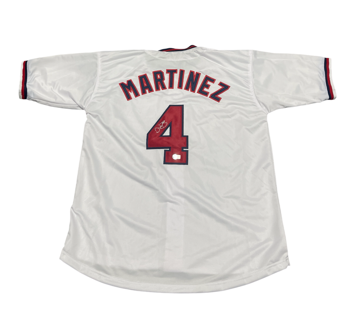 Dave Martinez Signed Washington Custom Jersey Beckett Witness BAS COA-Powers Sports Memorabilia