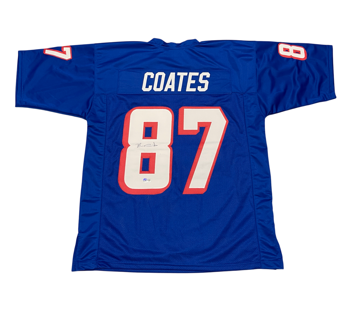 Ben Coates Signed Custom Jersey Beckett Witness Authenticated-Powers Sports Memorabilia