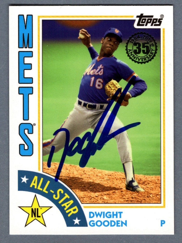 Dwight Doc Gooden Signed 2019 Topps 1984 Topps All-Stars #84AS-DG LSCM Authenticated Mets-Powers Sports Memorabilia