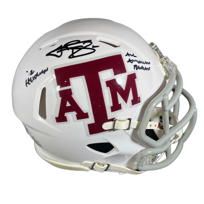 Johnny Manziel Signed Texas A&M Mini Helmet w/ HT + Bad A$$ Beckett Witness Authenticated-Powers Sports Memorabilia