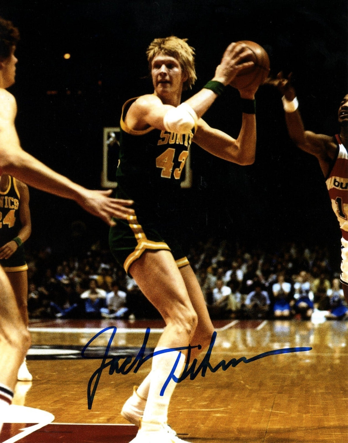 Jack Sikma Signed Seattle Supersonics 8x10 Photo LSCM Authenticated-Powers Sports Memorabilia