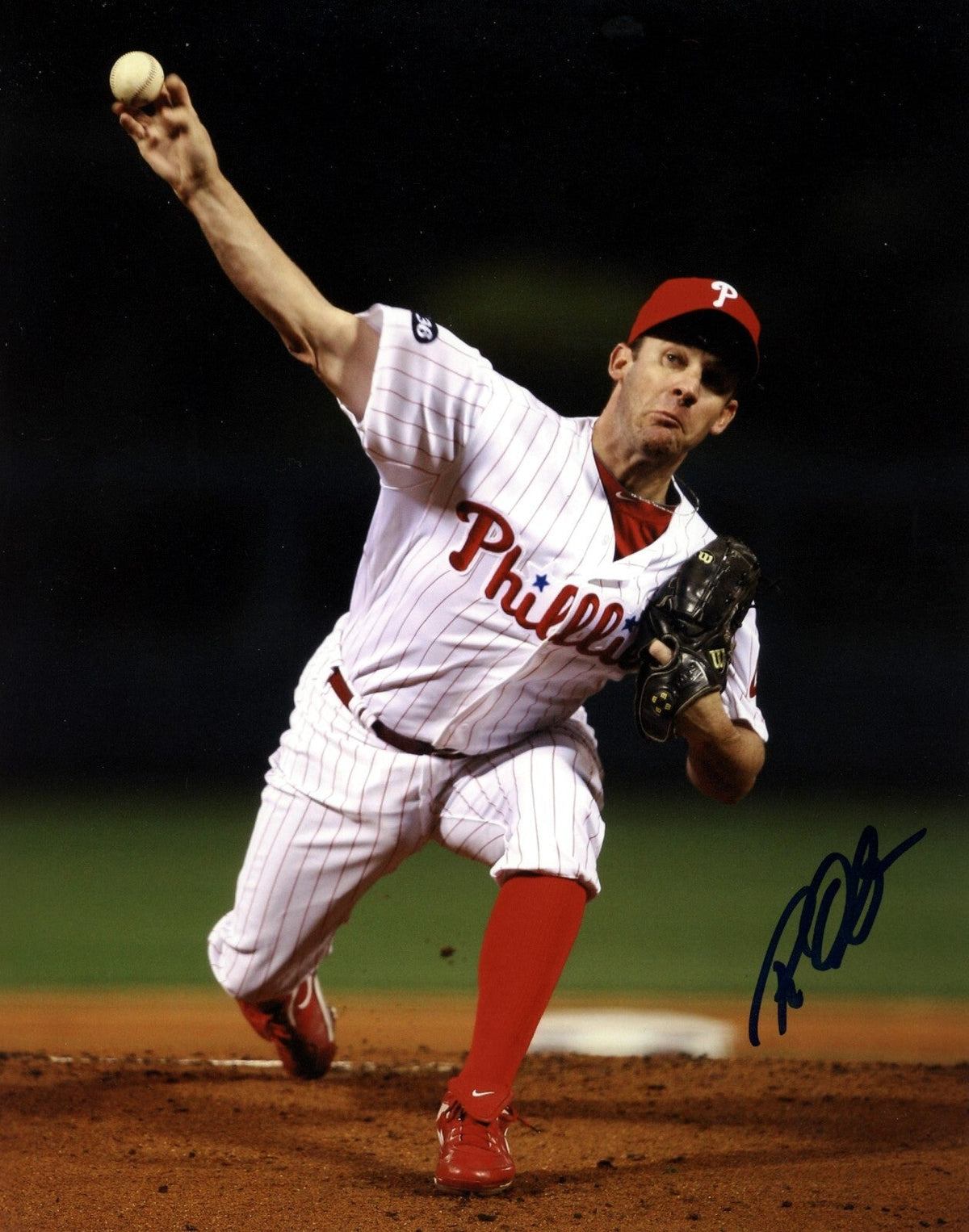 Roy Oswalt Signed Philadelphia Phillies 8x10 Photo LSCM Authenticated #1-Powers Sports Memorabilia