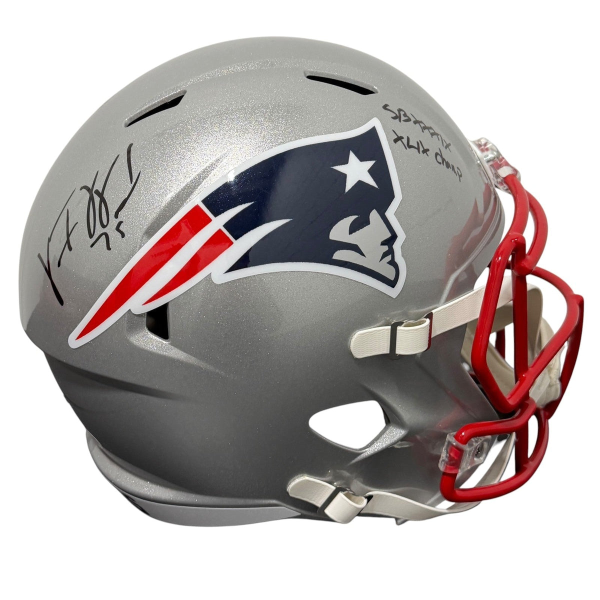 Vince Wilfork Signed Patriots Speed FS Full Size Helmet w/ SB Insc JSA Witness Authenticated-Powers Sports Memorabilia