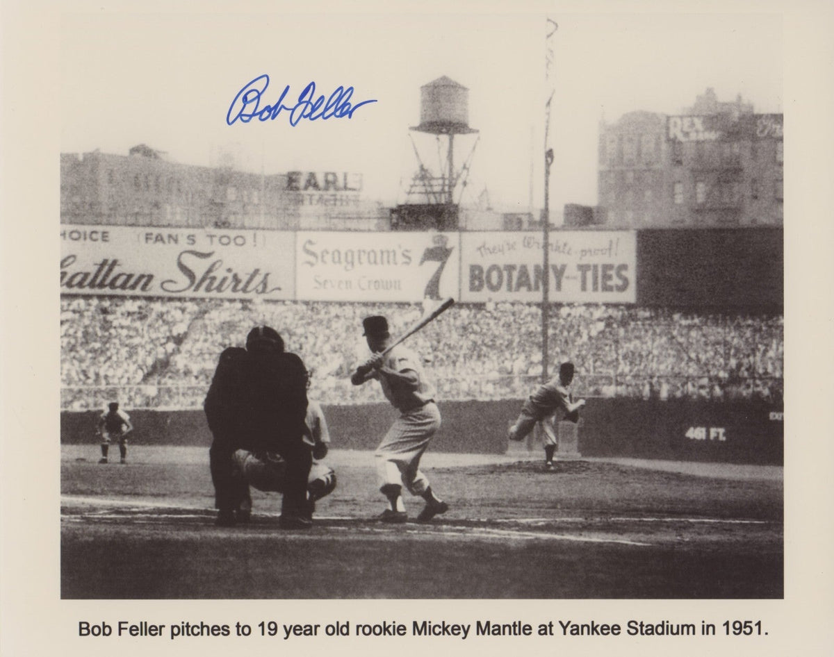 Bob Feller Signed Autographed Cleveland Indians 8x10 Photo LSCM COA #5-Powers Sports Memorabilia