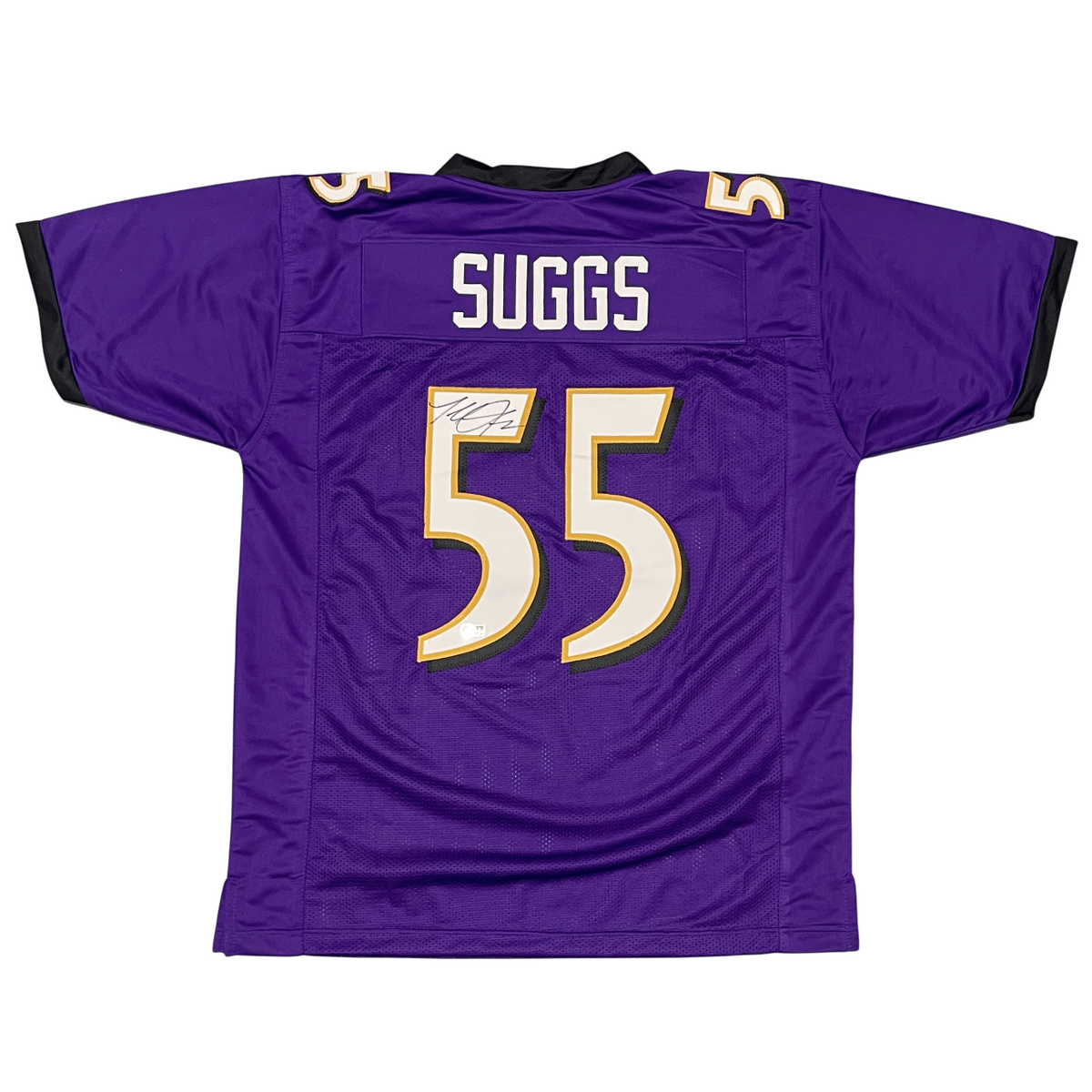 Terrell Suggs Signed Baltimore Ravens Custom Jersey Beckett Witness BAS COA-Powers Sports Memorabilia