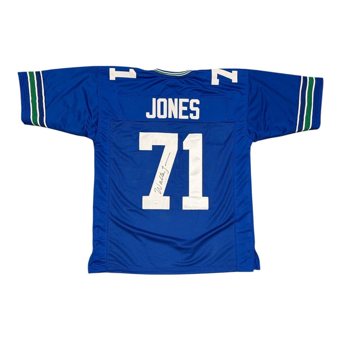 Walter Jones Signed Custom Jersey JSA Witness Authenticated-Powers Sports Memorabilia