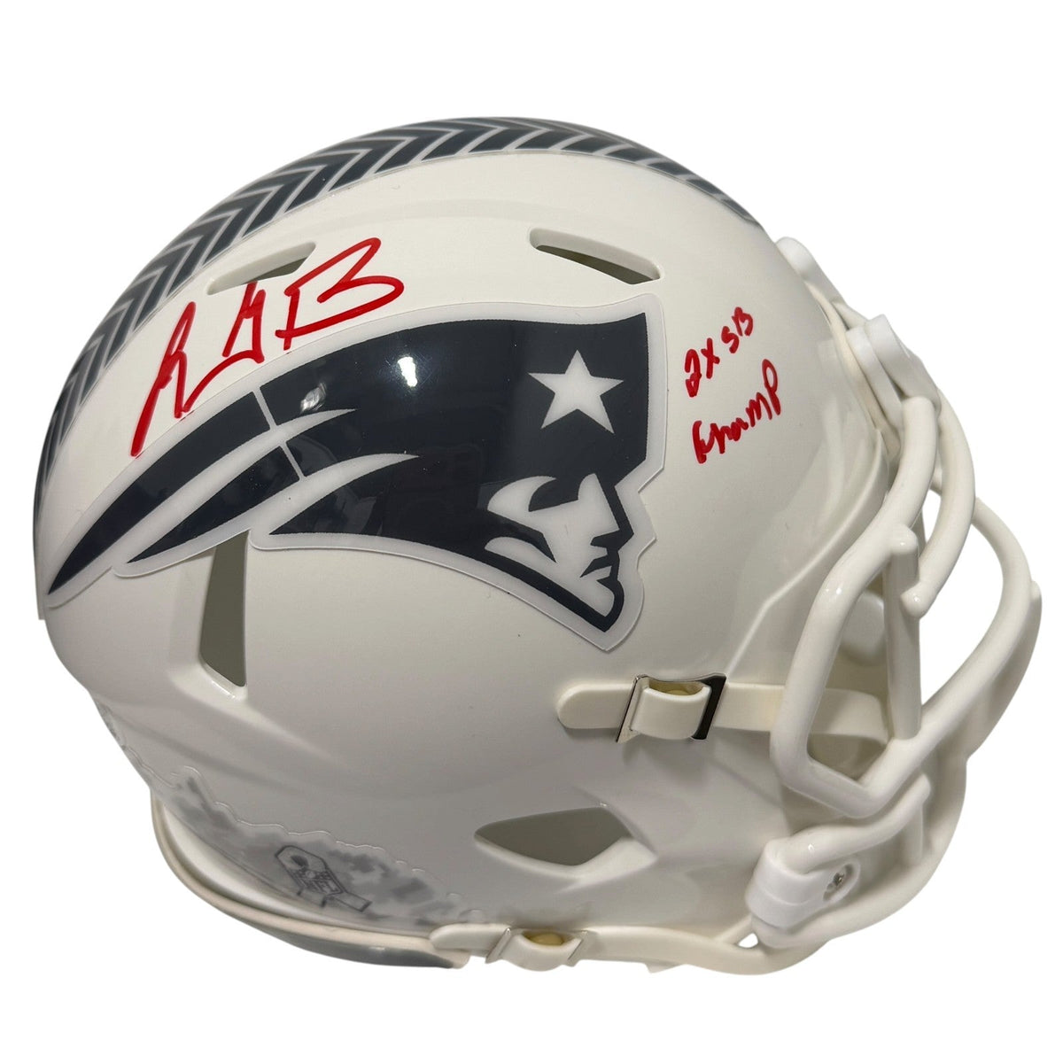 LeGarrette Blount Signed Patriots Salute Mini Helmet w/ 2x SB Champ JSA Witness Authenticated-Powers Sports Memorabilia