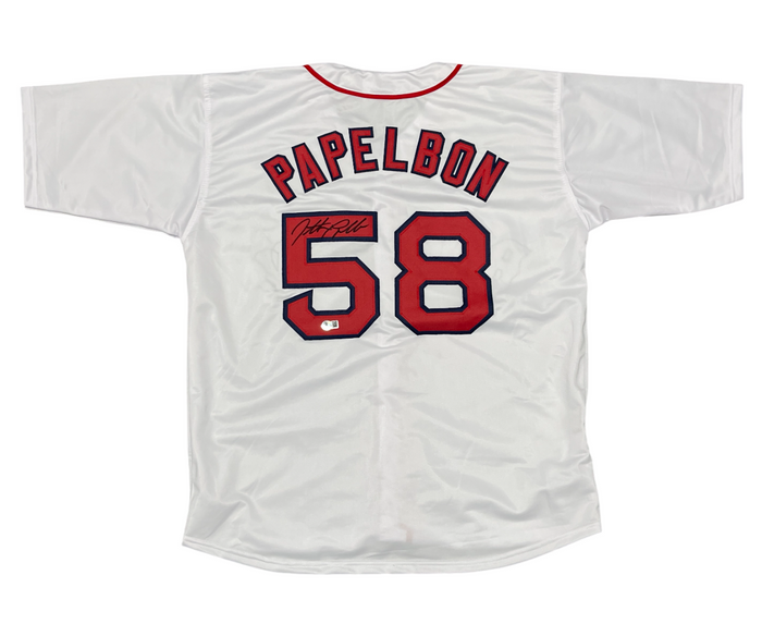 Jonathan Papelbon Signed Boston Red Sox Custom Jersey Beckett Witness BAS COA-Powers Sports Memorabilia