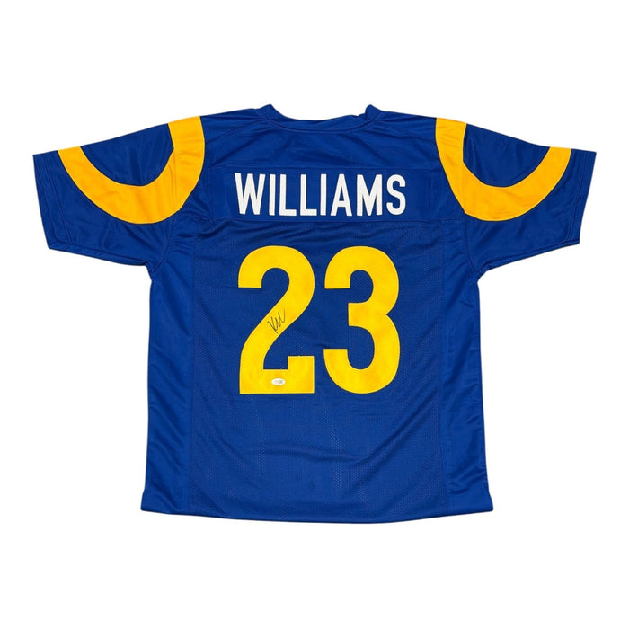 Kyren Williams Signed Custom Blue Jersey JSA Witness Authenticated-Powers Sports Memorabilia