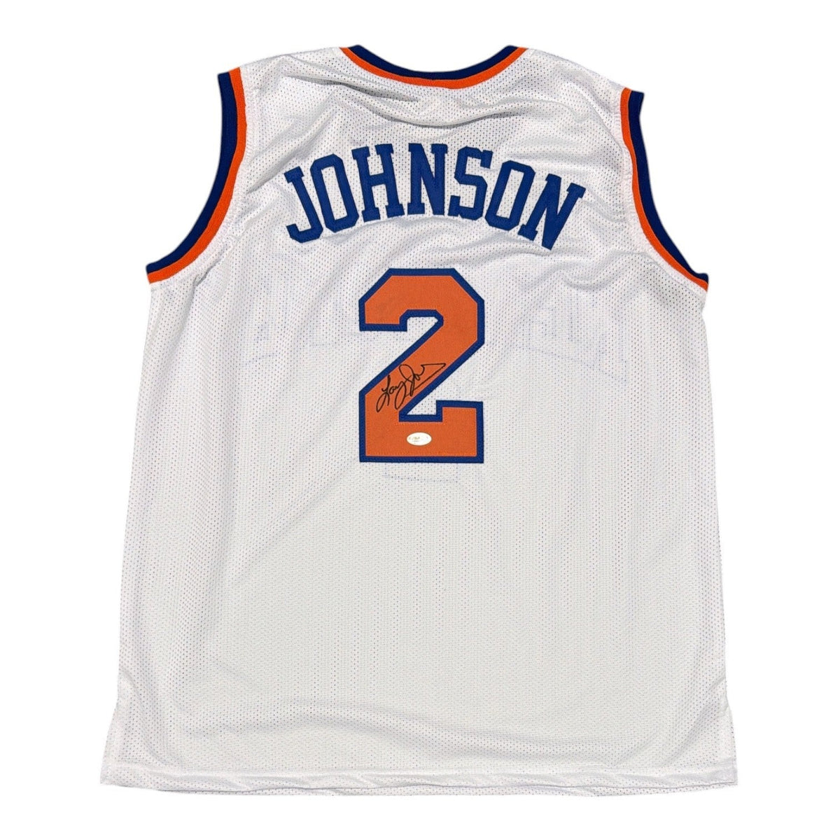 Larry Johnson Signed Custom Jersey JSA Witness Authenticated-Powers Sports Memorabilia