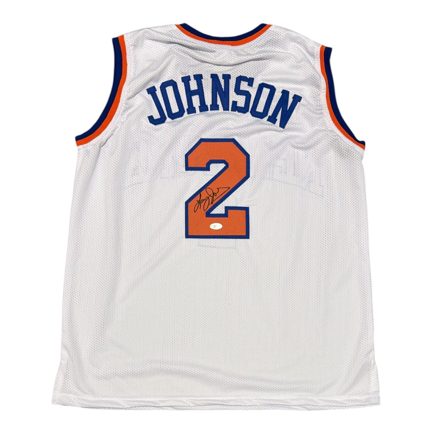 Larry Johnson Signed Custom Jersey JSA Witness Authenticated-Powers Sports Memorabilia