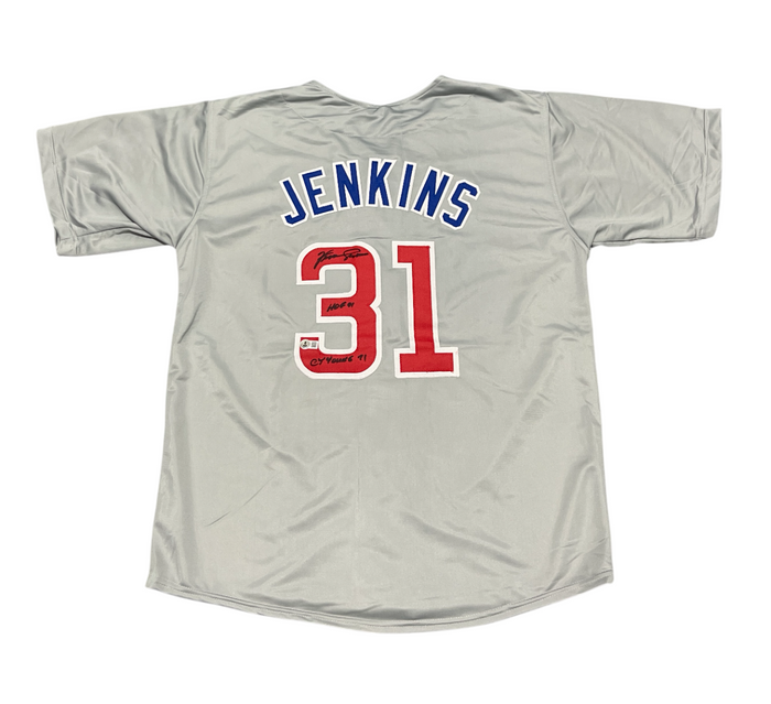 Fergie Jenkins Signed Custom Cubs Jersey w/ 2 Insc Beckett Witness BAS COA-Powers Sports Memorabilia