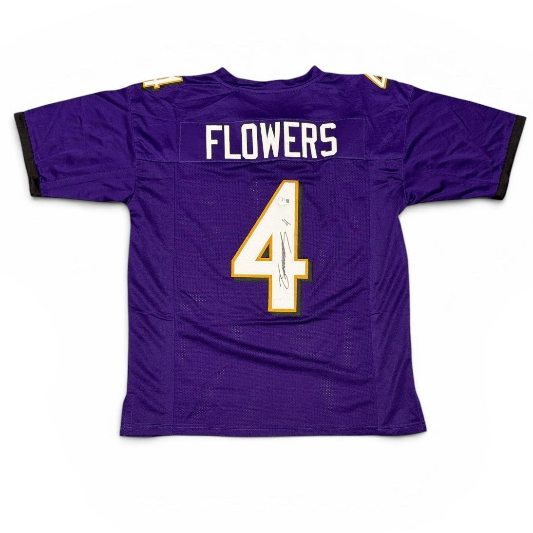 Zay Flowers Signed Custom Jersey Beckett Witness Authenticated-Powers Sports Memorabilia