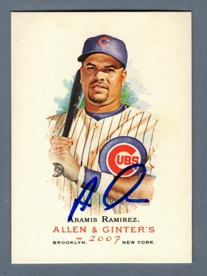 Aramis Ramirez Signed 2007 Topps Allen & Ginter #121 LSCM Authenticated Chicago Cubs-Powers Sports Memorabilia