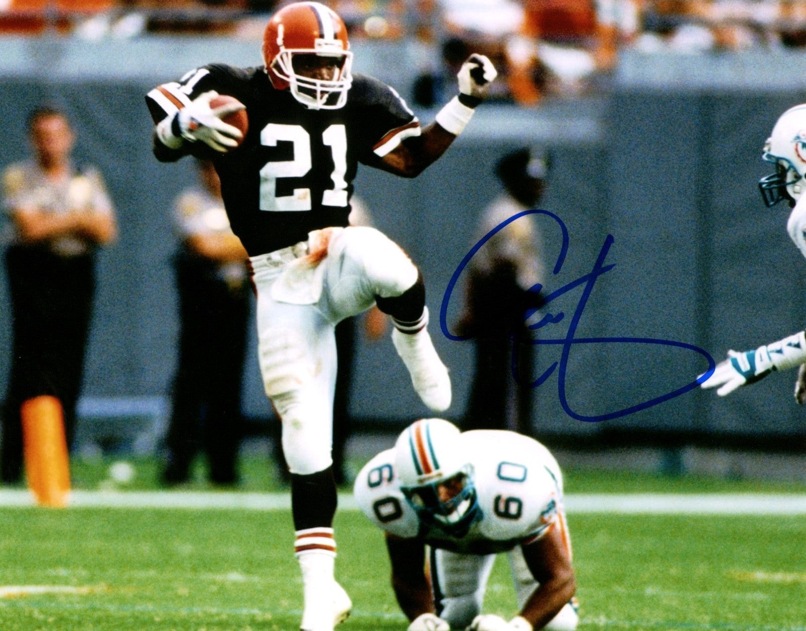 Eric Metcalf Signed Cleveland Browns 8x10 Photo LSCM Authenticated #2-Powers Sports Memorabilia
