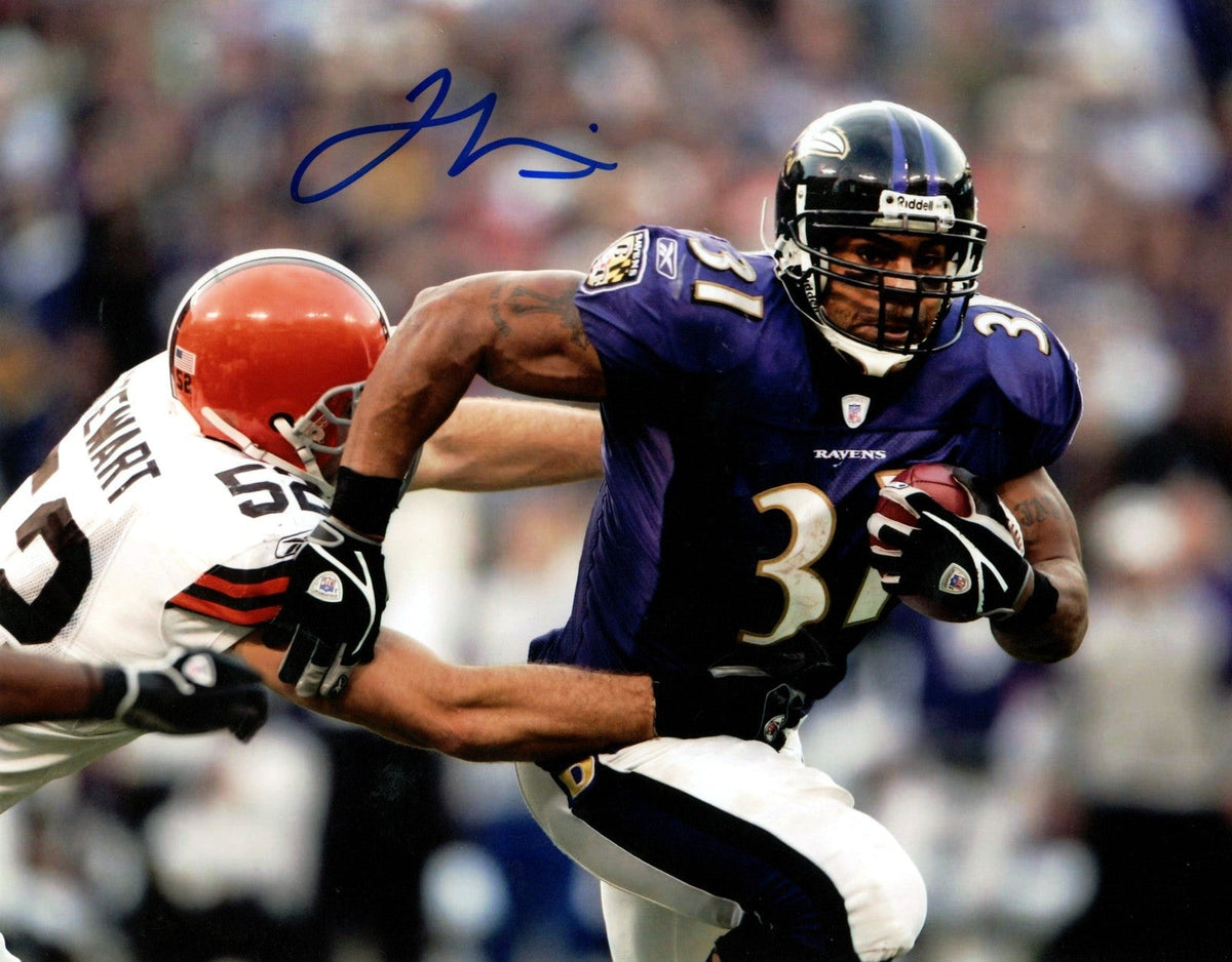 Jamal Lewis Signed Autographed Baltimore Ravens 8x10 Photo LSCM COA #2-Powers Sports Memorabilia