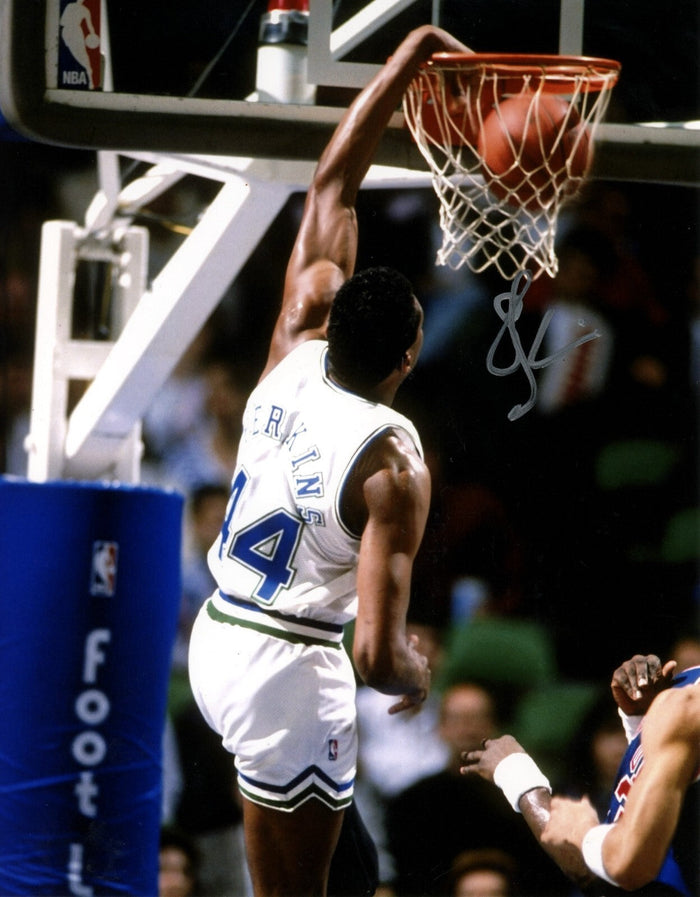 Sam Perkins Signed Dallas Mavericks 8x10 Photo LSCM Authenticated-Powers Sports Memorabilia