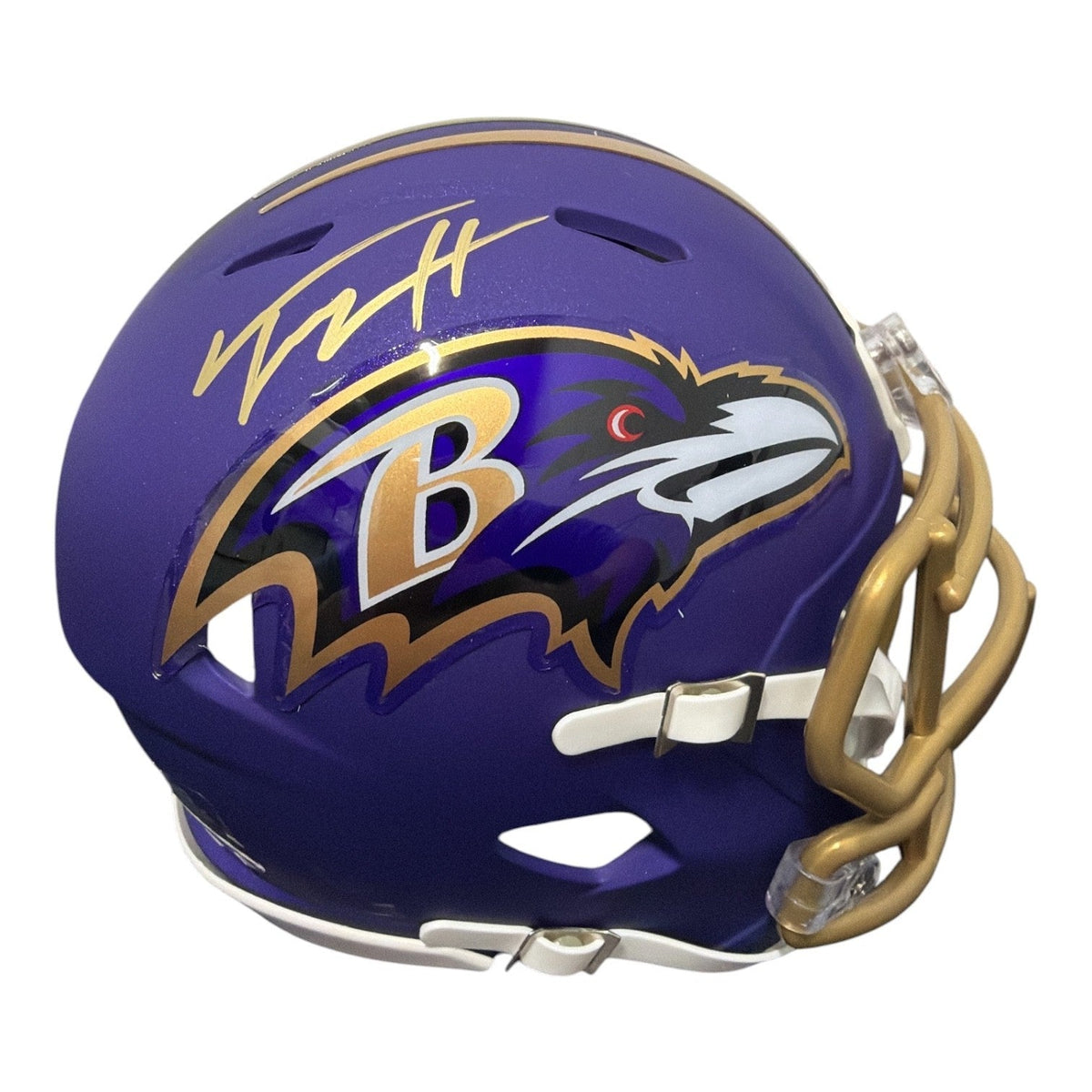Trey Hendrickson Signed Baltimore Ravens ALT #1 Mini Helmet JSA Witness COA-Powers Sports Memorabilia