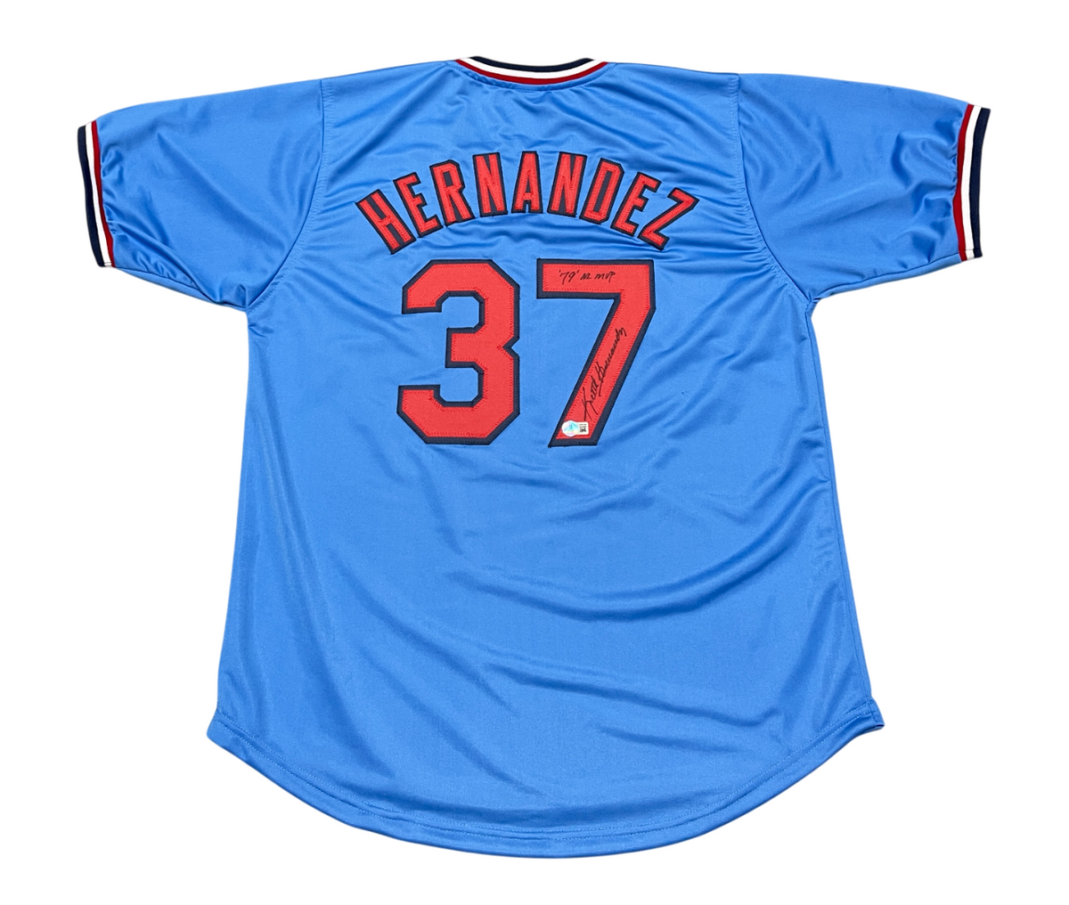 Keith Hernandez Signed Auto Cardinals Custom Jersey w/ 79 NL MVP Beckett BAS COA-Powers Sports Memorabilia
