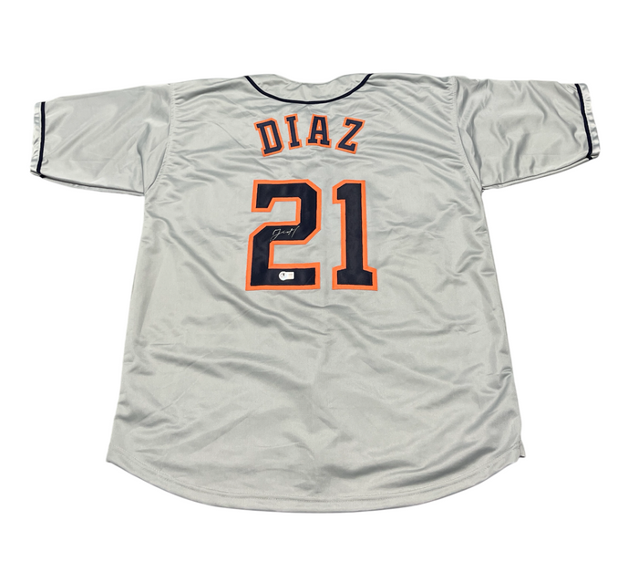 Yainer Diaz Signed Houston Astros Custom Jersey Beckett Witness BAS COA-Powers Sports Memorabilia
