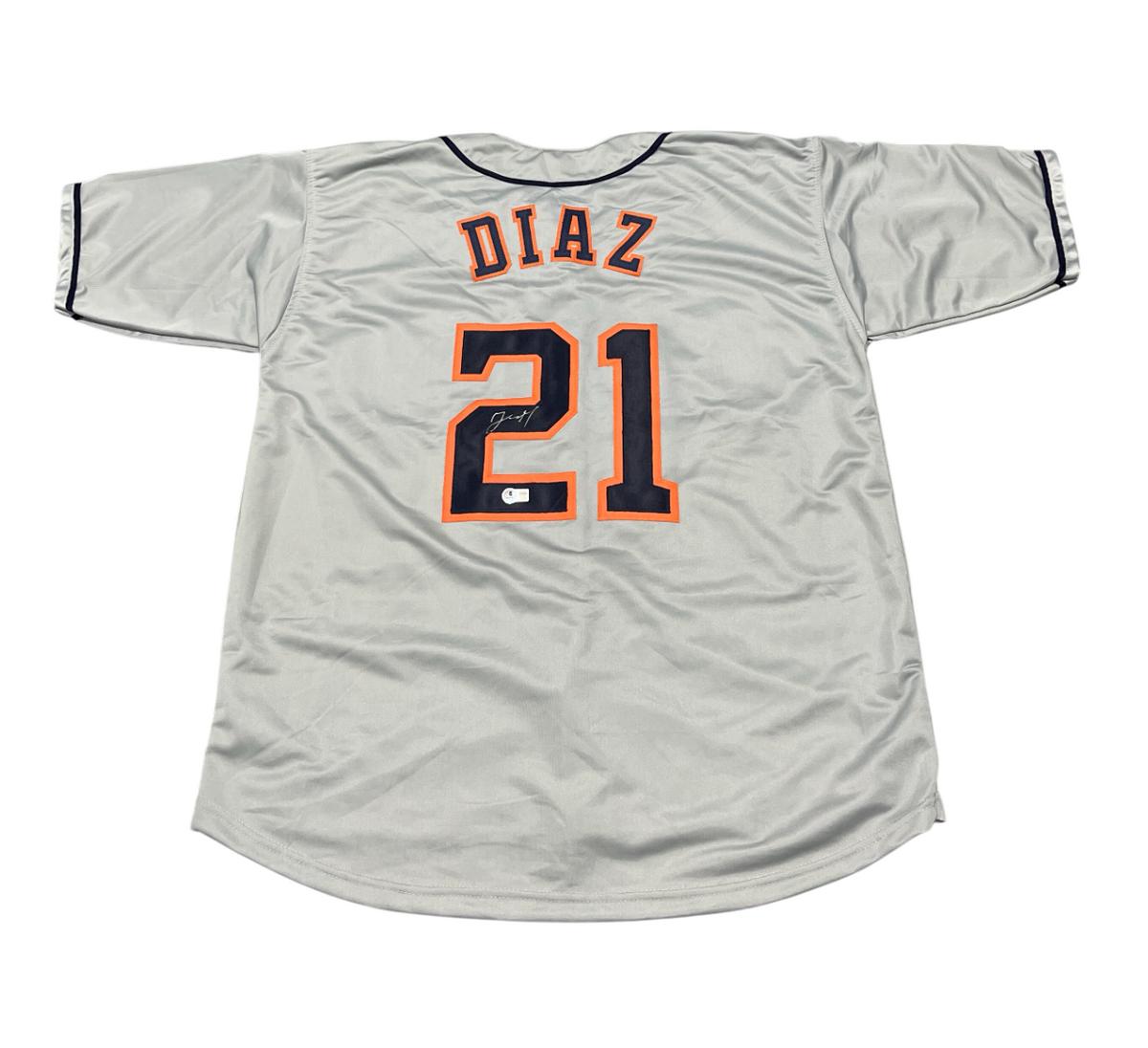 Yainer Diaz Signed Houston Astros Custom Jersey Beckett Witness BAS COA-Powers Sports Memorabilia