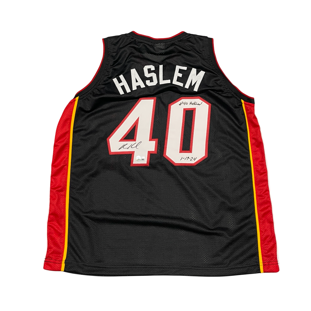 Udonis Haslem Signed Custom Jersey w/ #40 Retired Beckett W Beckett Authenticated-Powers Sports Memorabilia