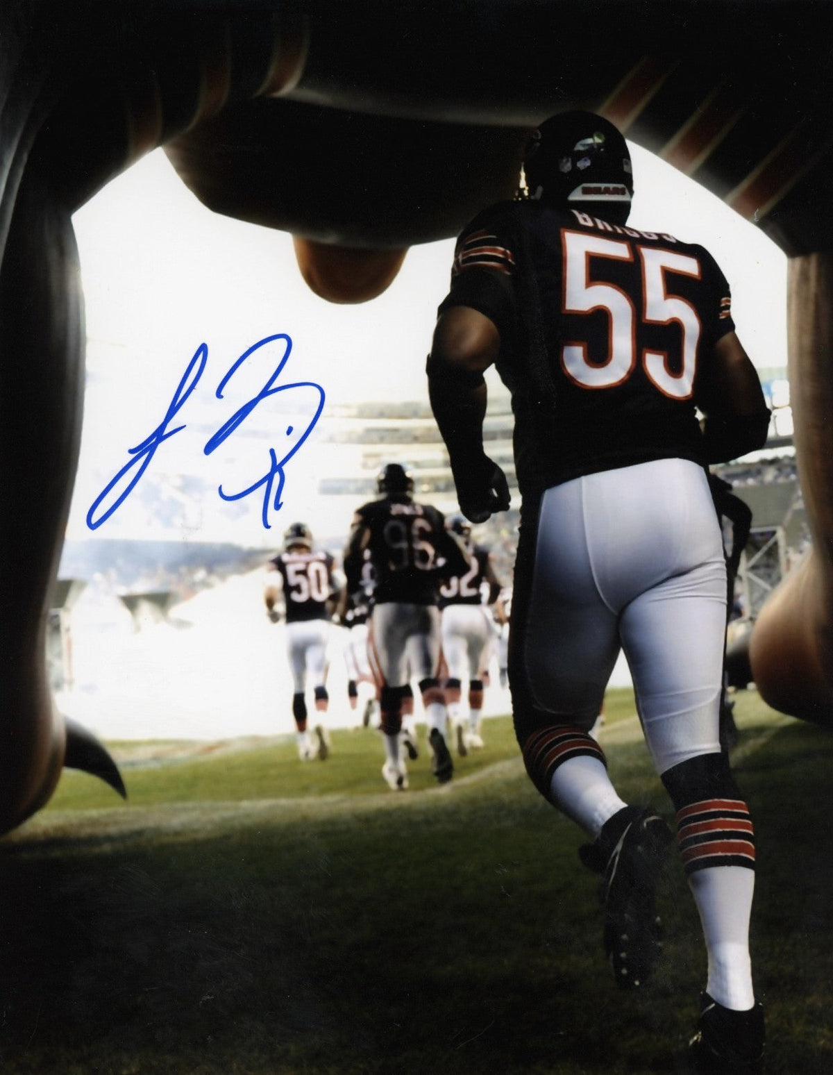 Lance Briggs Signed Autographed Chicago Bears 8x10 Photo LSCM COA #3-Powers Sports Memorabilia