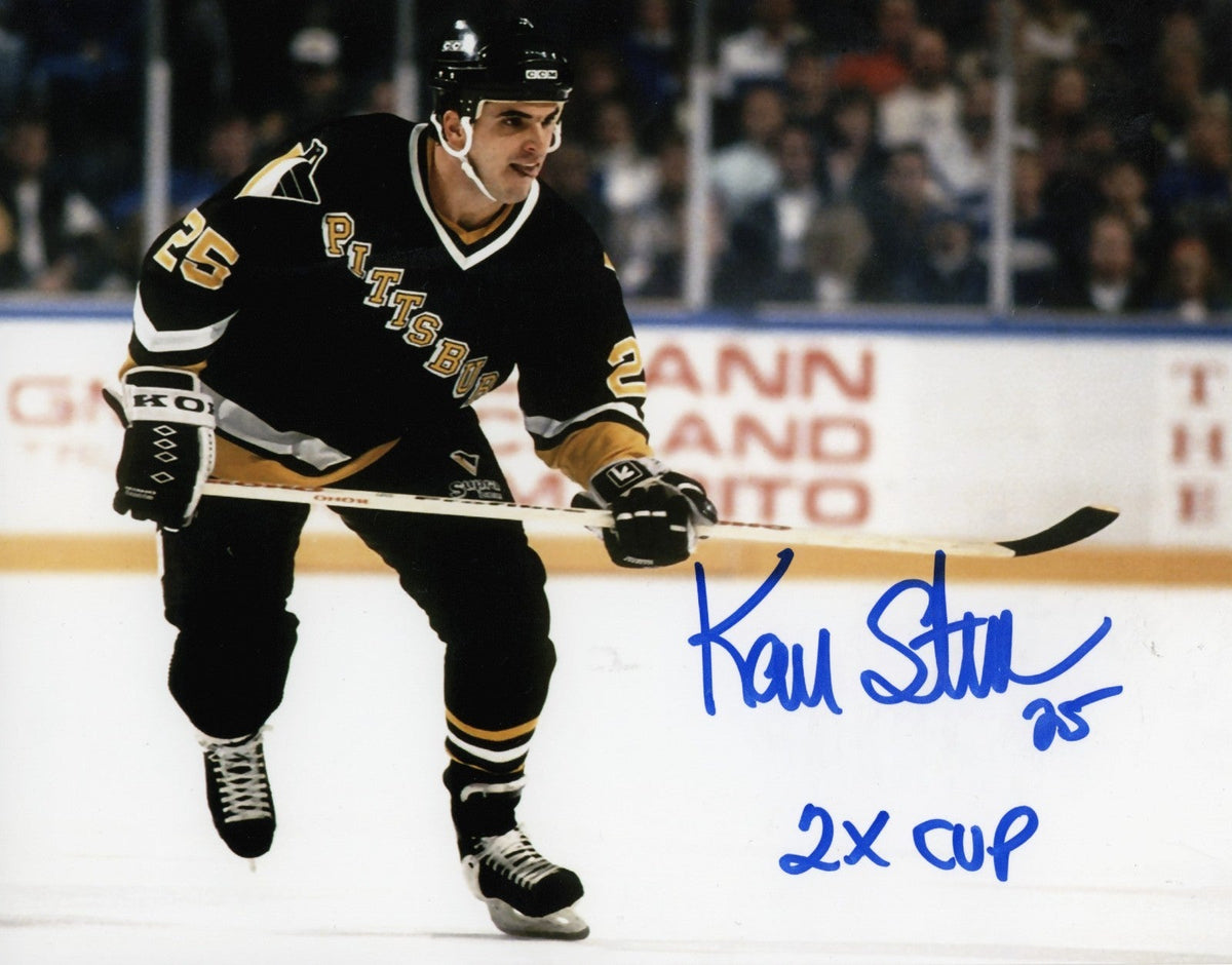 Kevin Stevens Signed Pittsburgh Penguins 8x10 Photo w/ 2x Cup LSCM COA #2-Powers Sports Memorabilia