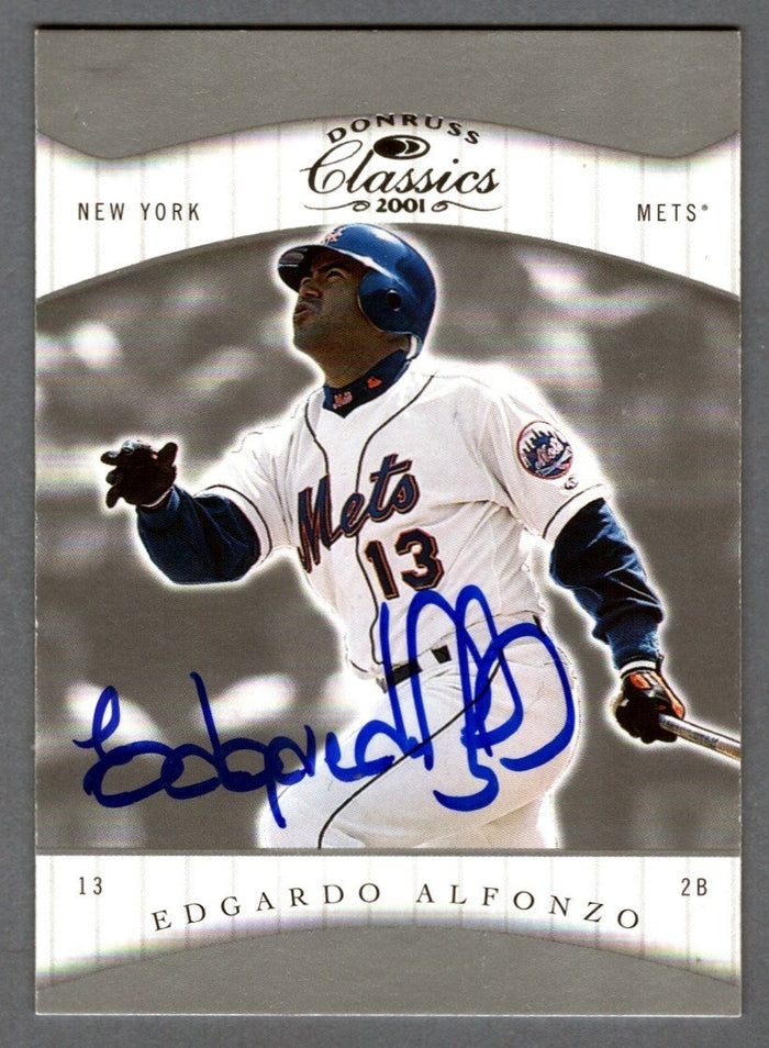 Edgardo Alfonzo Signed 2001 Donruss Classics #52 LSCM Authenticated NY Mets-Powers Sports Memorabilia