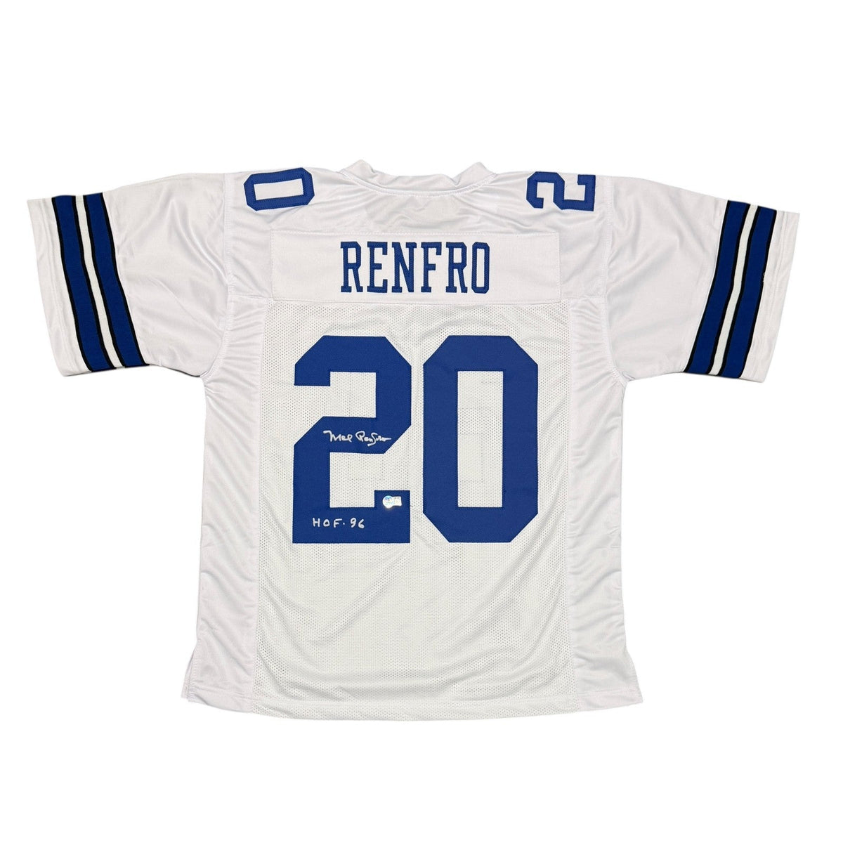 Mel Renfro Signed Custom Jersey w/ HOF 96 Beckett Witness Authenticated-Powers Sports Memorabilia