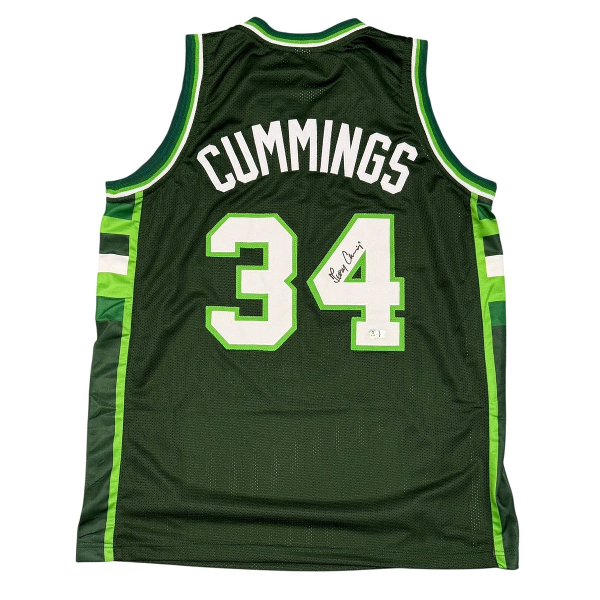 Terry Cummings Signed Custom Jersey Beckett Witness Authenticated B-Powers Sports Memorabilia