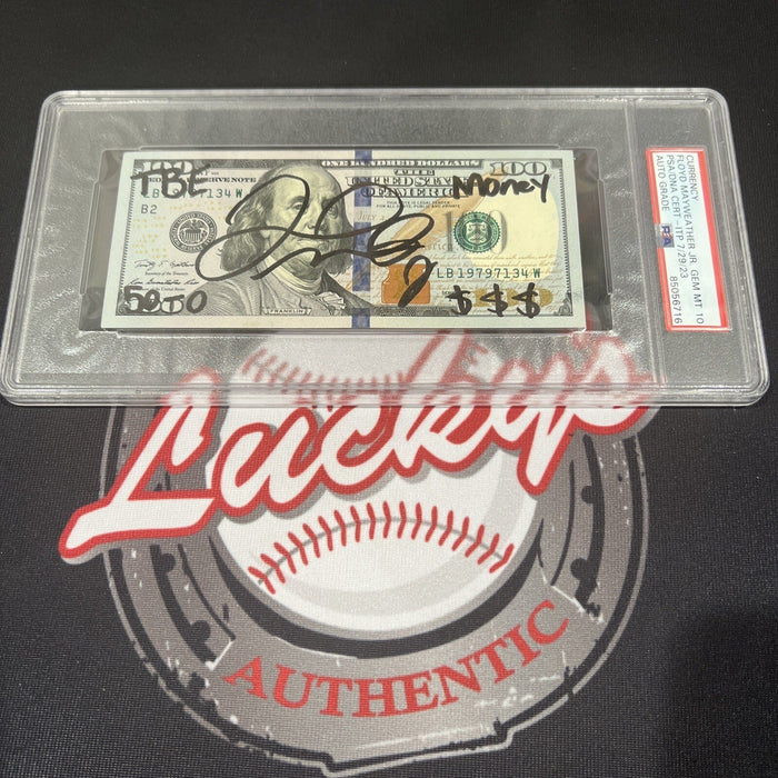 Floyd Mayweather Jr Signed $100 Bill US Currency x4 Inscriptions PSA 10 Auto C-Powers Sports Memorabilia