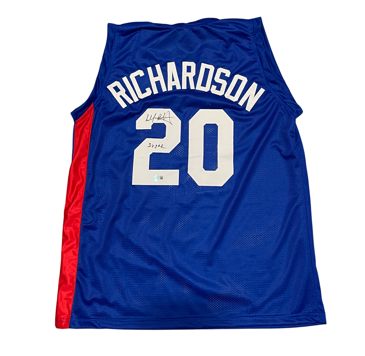 Micheal Ray Richardson Signed Custom Jersey Insc Beckett W Beckett Authenticated-Powers Sports Memorabilia