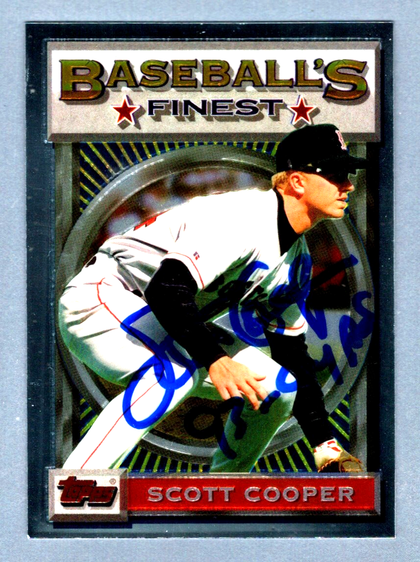 Scott Copper Signed 1993 Topps Finest Baseball #7 w/ 93-93 All Star LSCM Authenticated-Powers Sports Memorabilia