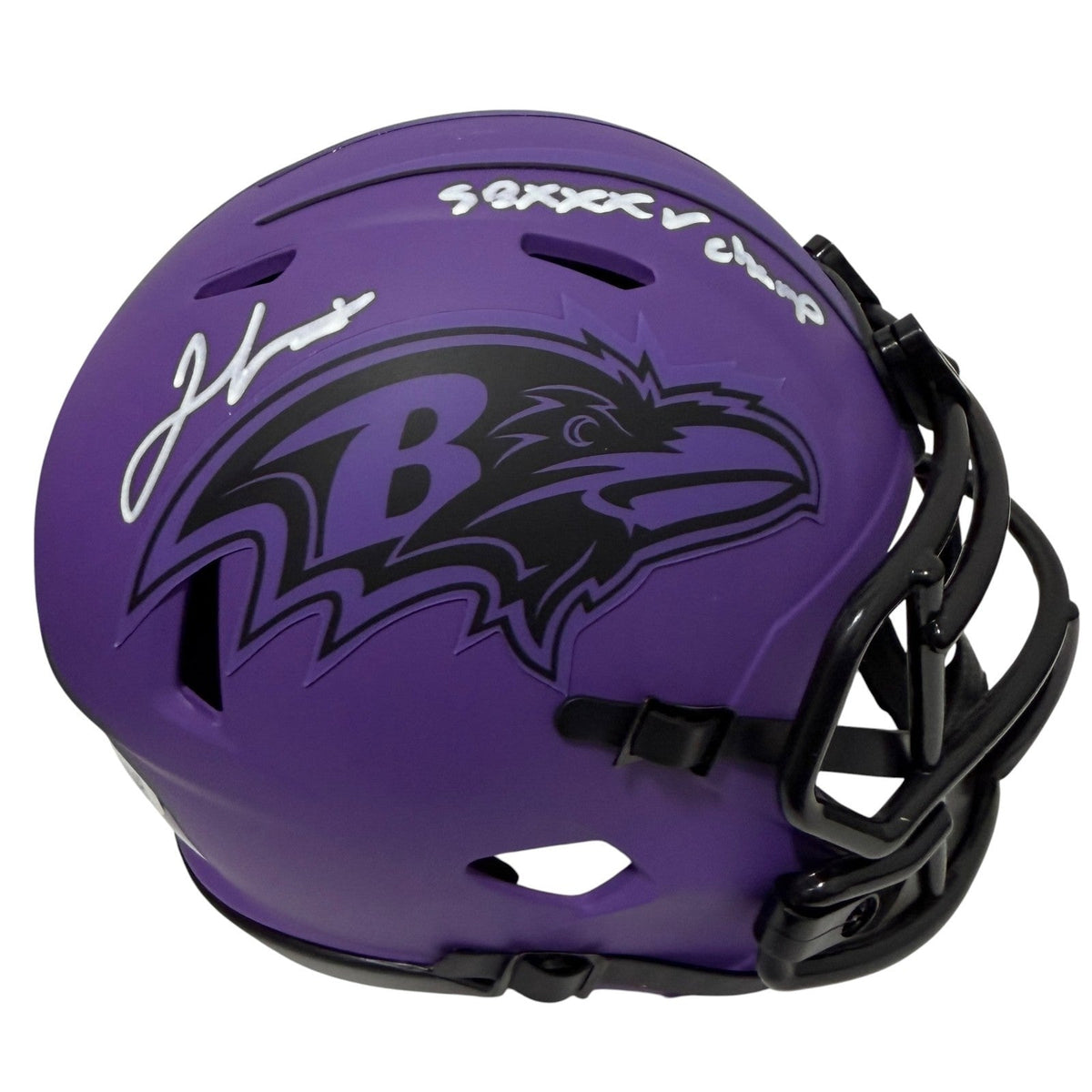 Jamal Lewis Signed Ravens Rave Mini Helmet w/ SB XXXV Champ JSA Witness COA-Powers Sports Memorabilia