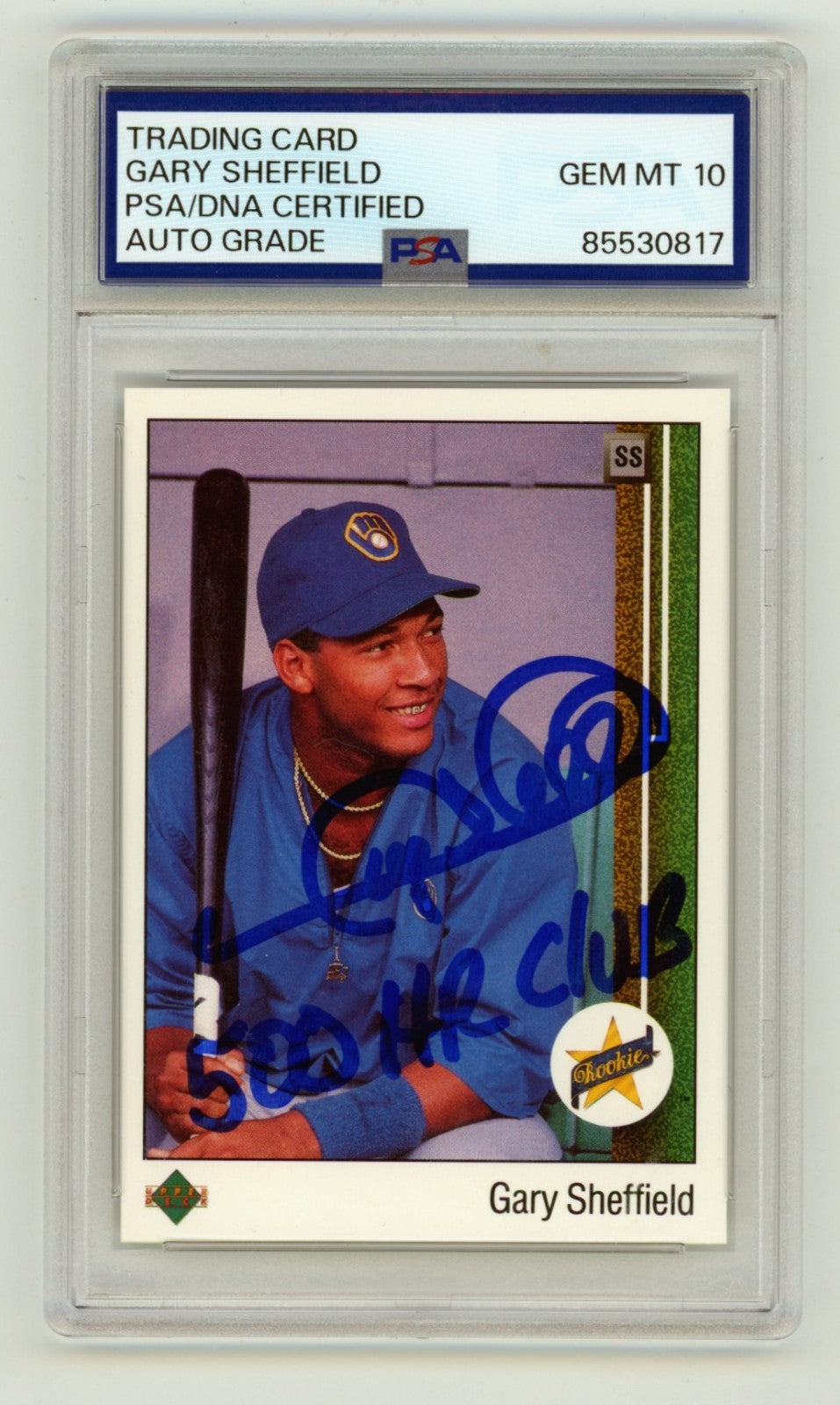 Gary Sheffield 1989 Upper Deck #13 Signed Rookie RC w/ 500 HR Club PSA 10 Auto-Powers Sports Memorabilia