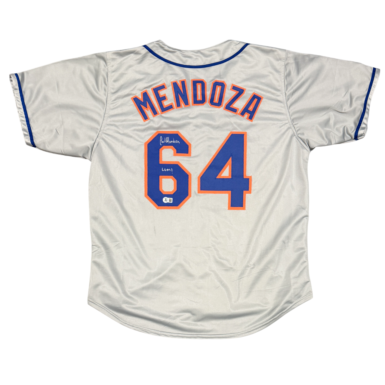 Carlos Mendoza Signed Custom Jersey w/ LGM! Beckett Witness Authenticated-Powers Sports Memorabilia