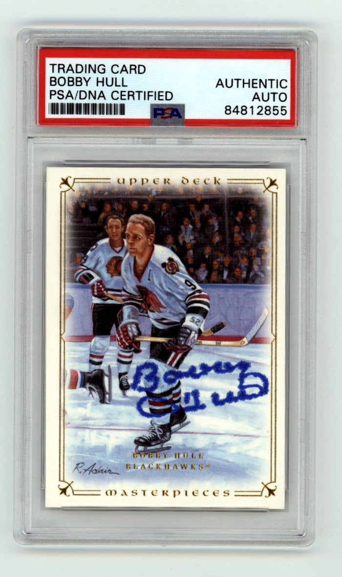 Bobby Hull 2008-09 Upper Deck Masterpieces #46 Signed PSA/DNA Authenticated HOF-Powers Sports Memorabilia