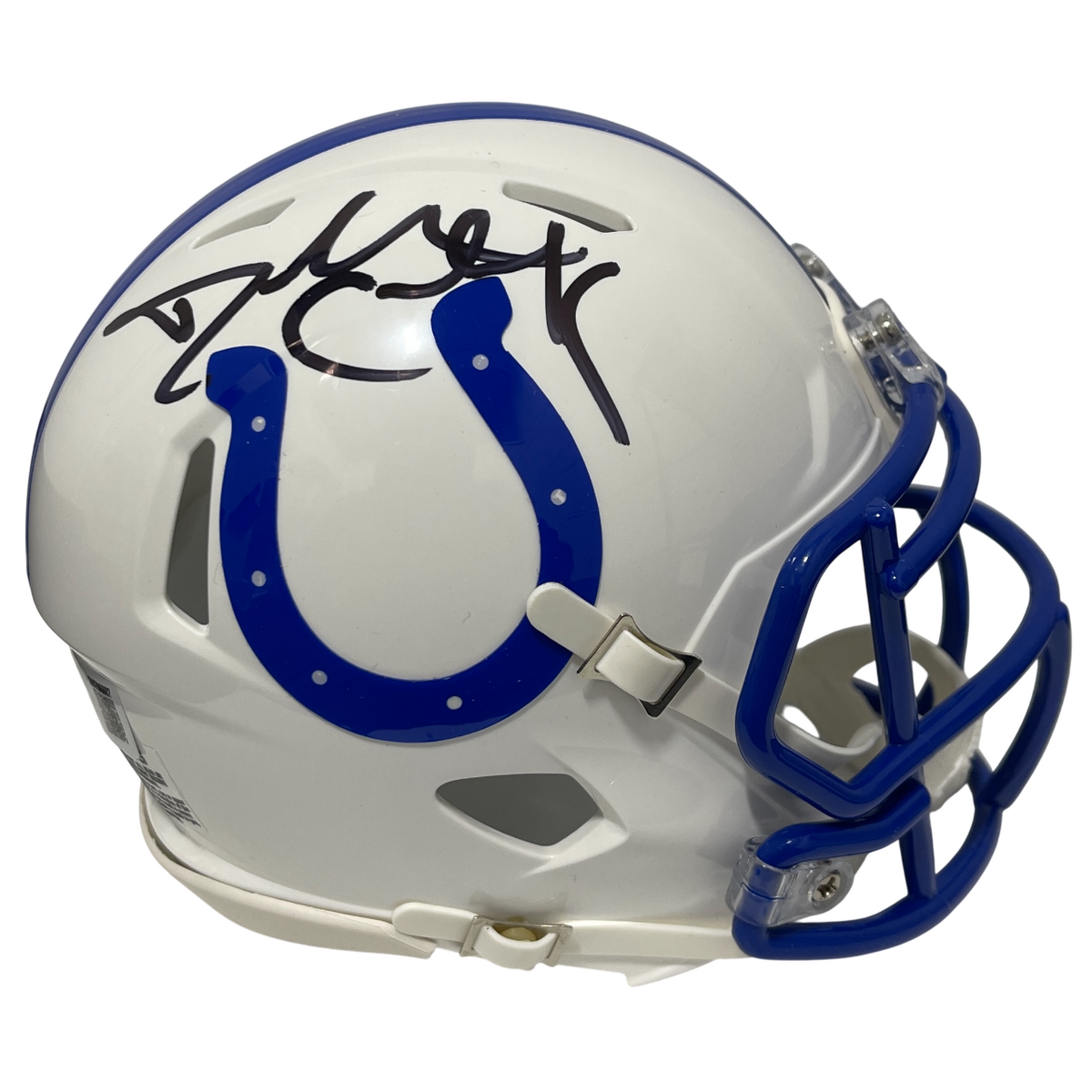 Dallas Clark Signed Indianapolis Colts TB Mini Helmet Beckett Witness BAS COA-Powers Sports Memorabilia
