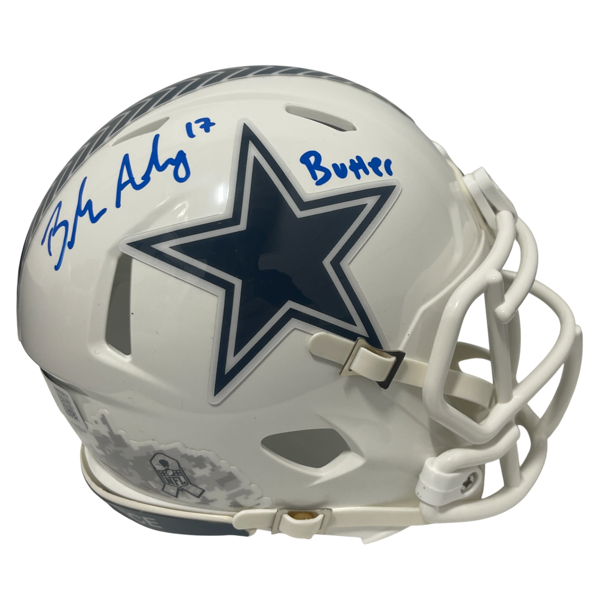 Brandon Aubrey Signed Cowboys Salute 24 Mini Helmet w/ Butter Beckett W Beckett Authenticated-Powers Sports Memorabilia