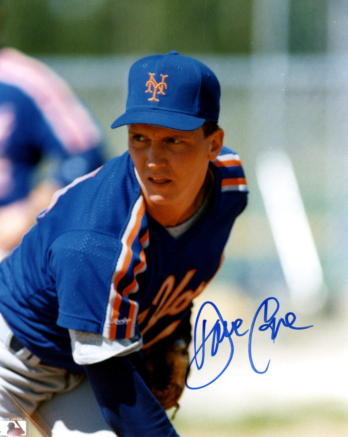 David Cone Signed New York Mets 8x10 Photo LSCM Authenticated-Powers Sports Memorabilia
