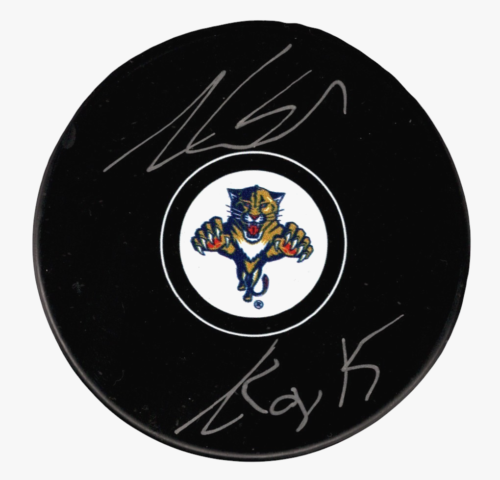 Aaron Ekblad Signed Autographed Florida Panthers Puck w/ ROY 15 COJO + JSA COA-Powers Sports Memorabilia