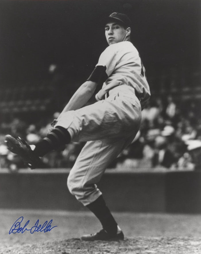 Bob Feller Signed Cleveland Indians 8x10 Photo LSCM Authenticated #4-Powers Sports Memorabilia