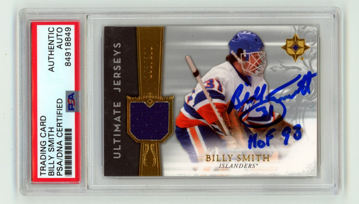Billy Smith 2006-07 UD Ultimate Collection #UJ-BI Relic Signed HOF /200 PSA Auto-Powers Sports Memorabilia