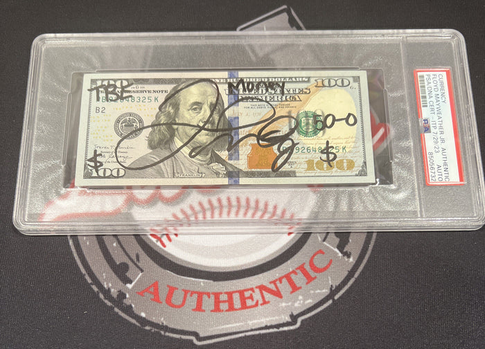 Floyd Mayweather Jr. Signed $100 Bill US Currency x4 Inscription PSA Auth Auto B-Powers Sports Memorabilia